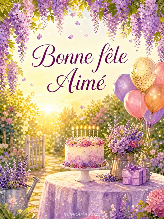 Carte bonne fĂȘte AimĂ©