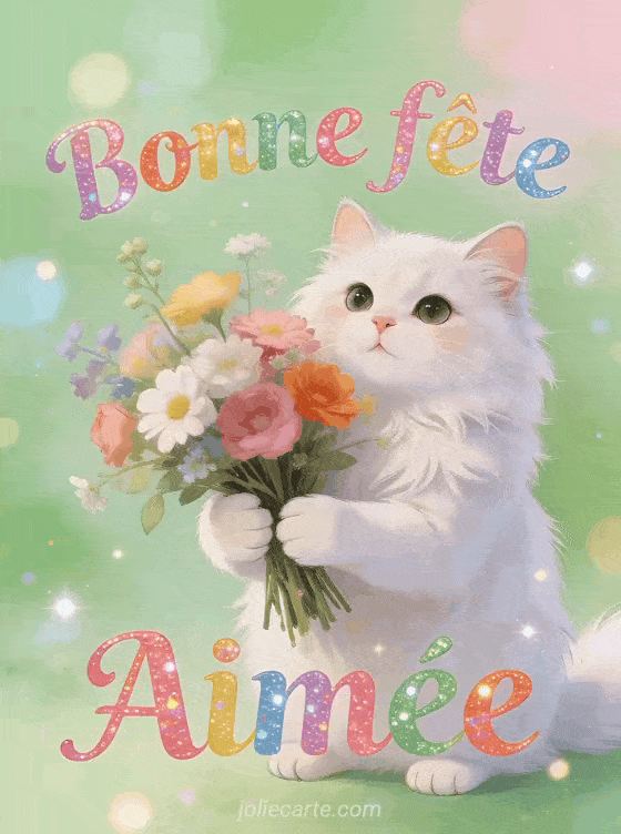 Bonne fête Aimee - Bonne fete aimee chat