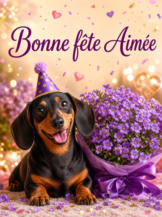 Carte bonne fĂȘte AimĂ©e