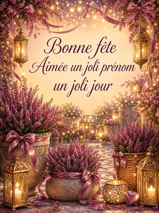 Carte bonne fĂȘte AimĂ©e