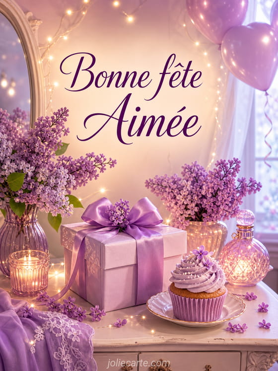 Carte bonne fĂȘte AimĂ©e