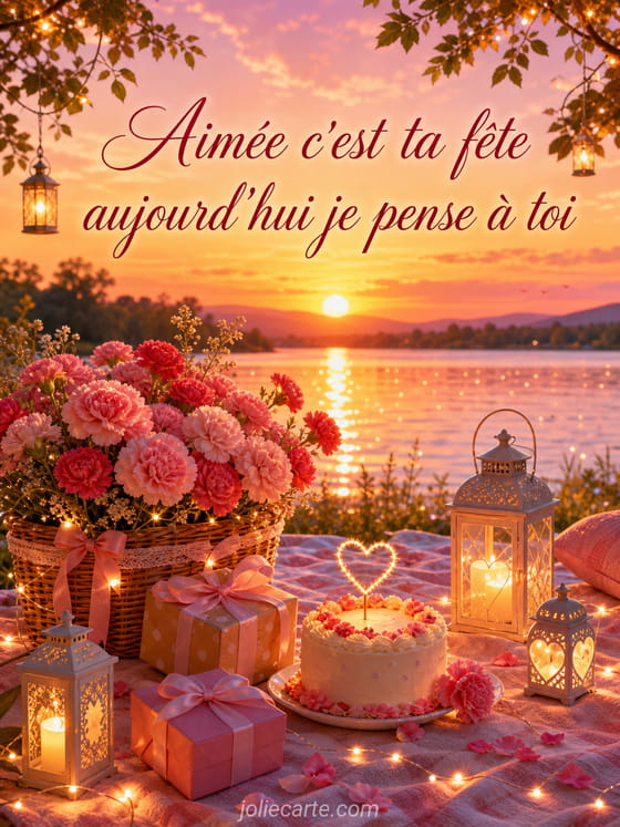 Carte bonne fĂȘte AimĂ©e