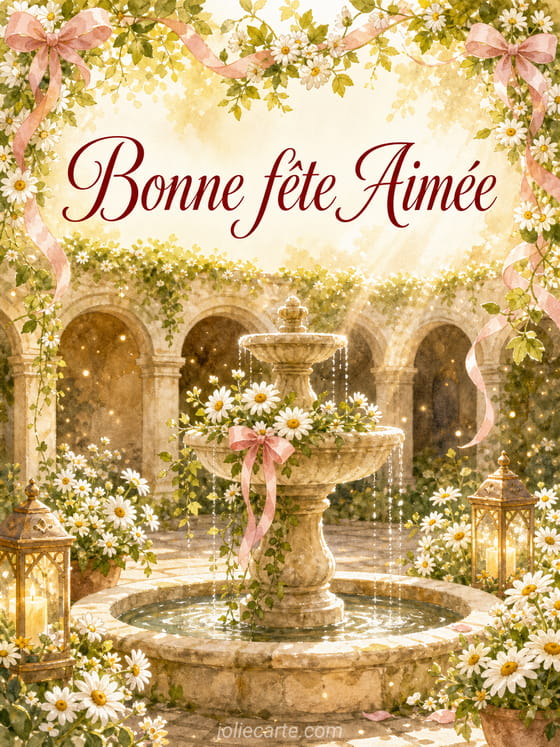 Carte bonne fĂȘte AimĂ©e