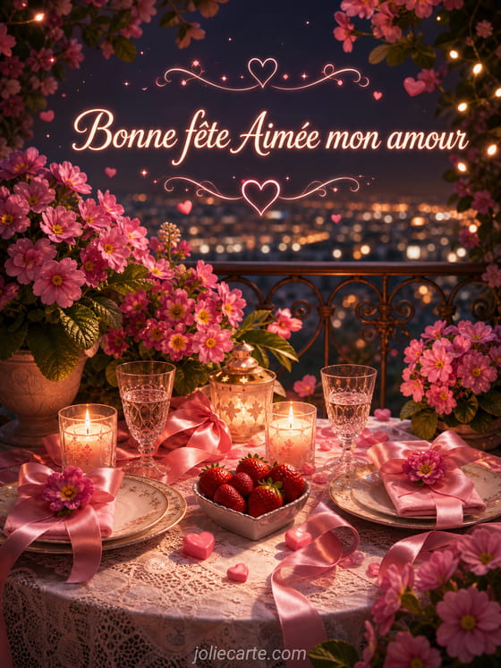Carte bonne fĂȘte AimĂ©e