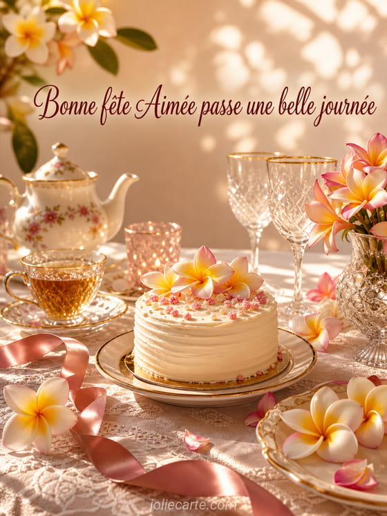 Carte bonne fĂȘte AimĂ©e