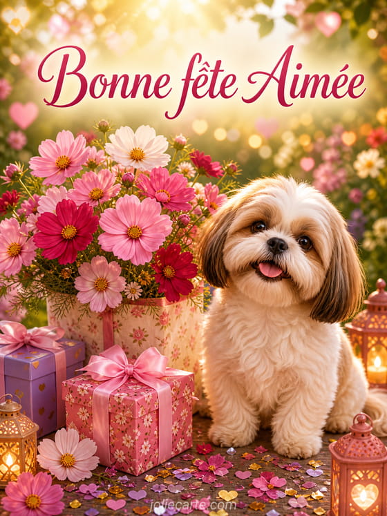 Carte bonne fĂȘte AimĂ©e