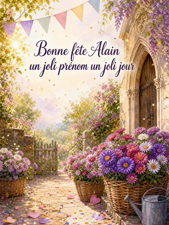 Carte bonne fête Alain