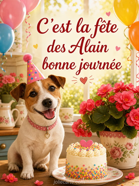 Carte bonne fête Alain
