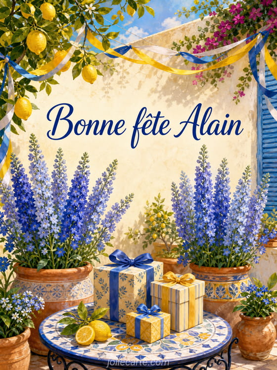 Carte bonne fête Alain