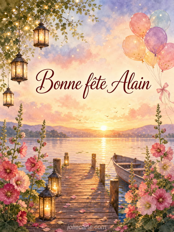 Carte bonne fête Alain
