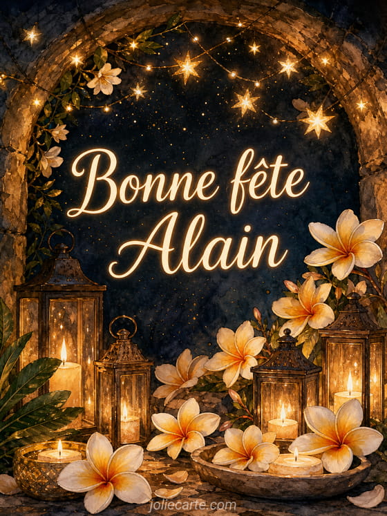 Carte bonne fête Alain