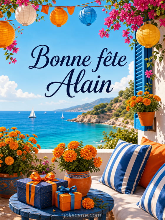 Carte bonne fête Alain