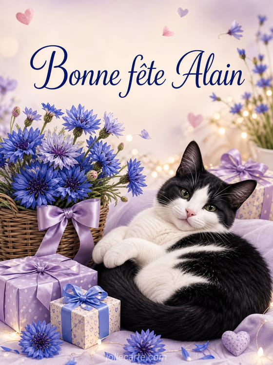 Carte bonne fête Alain