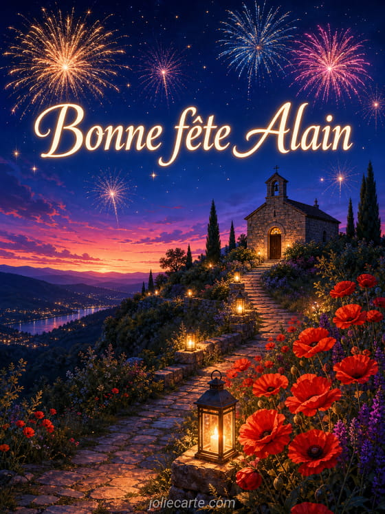 Carte bonne fête Alain