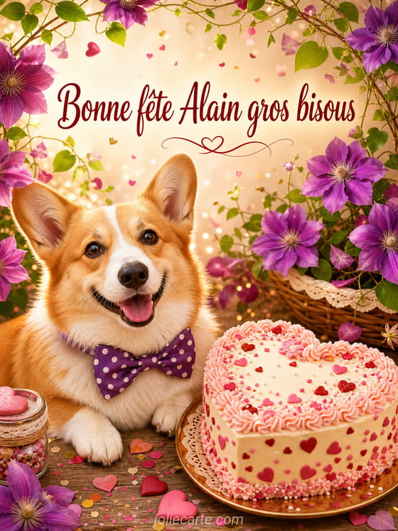 Carte bonne fête Alain