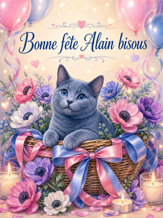 Carte bonne fête Alain