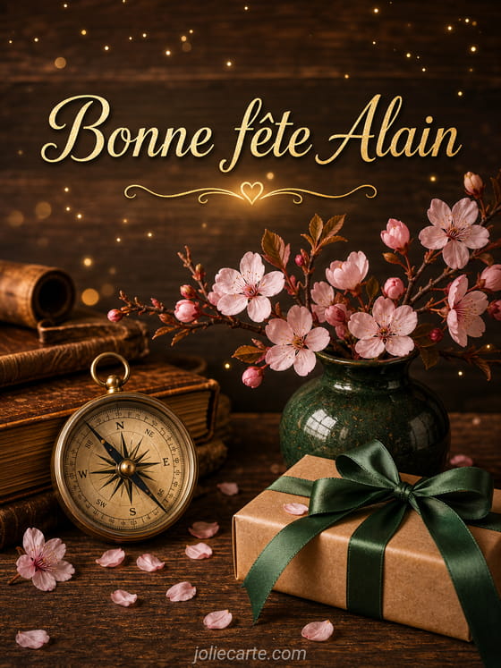 Carte bonne fête Alain