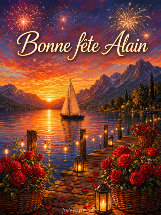 Carte bonne fête Alain