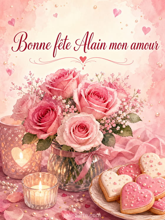 Carte bonne fête Alain