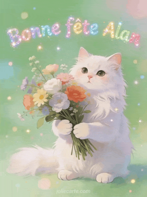 Bonne fête Alan - Bonne fete alan chat