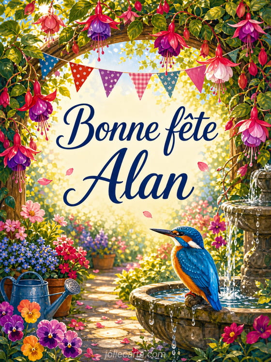Carte bonne fĂȘte Alan