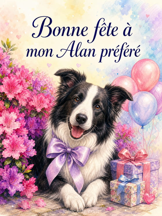 Carte bonne fĂȘte Alan