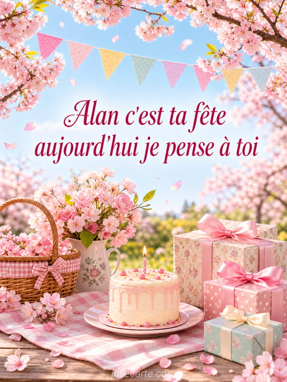 Carte bonne fĂȘte Alan