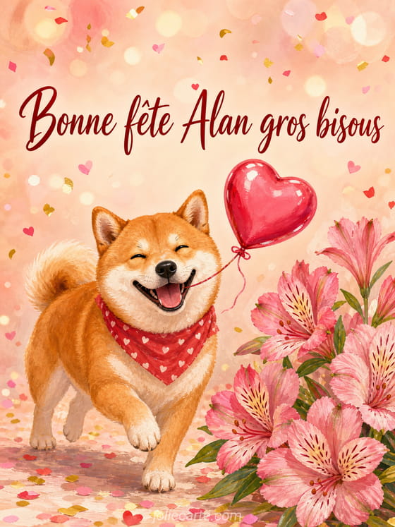 Carte bonne fĂȘte Alan