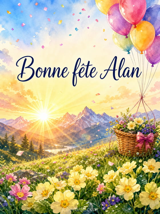 Carte bonne fĂȘte Alan