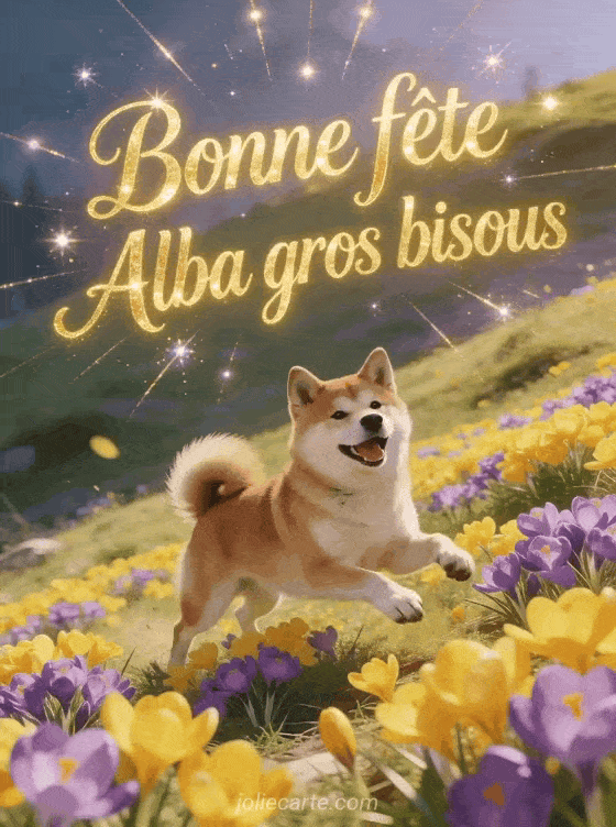 Bonne fête Alba - Bonne fete alba gros bisous