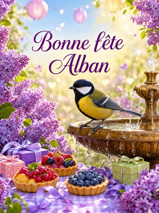 Carte bonne fĂȘte Alban