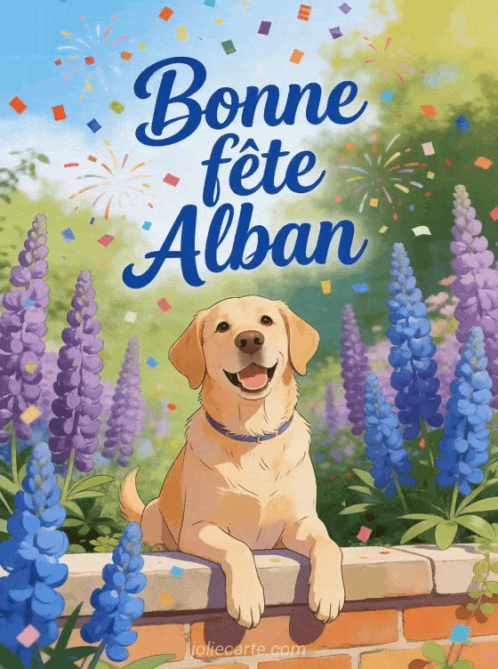 Bonne fête Alban - Bonne fete alban chien