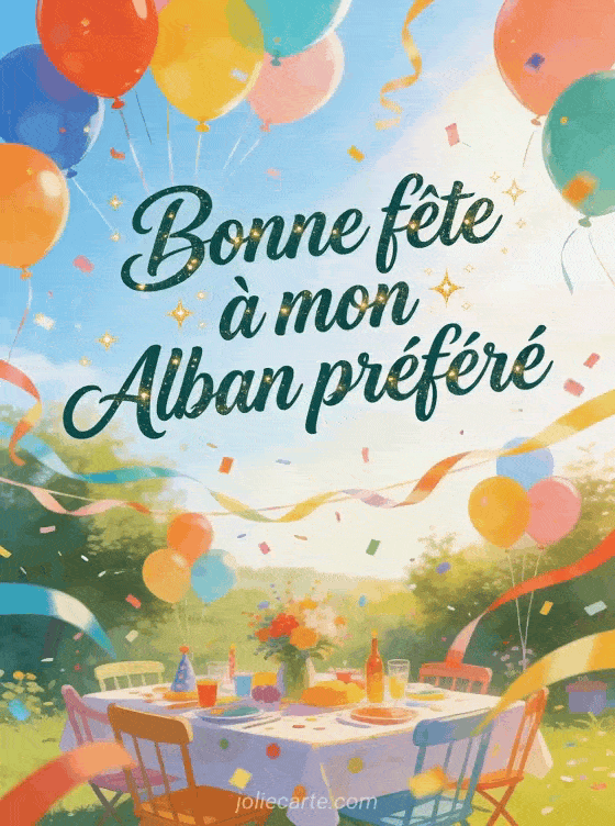Bonne fête Alban - Bonne fete alban gif