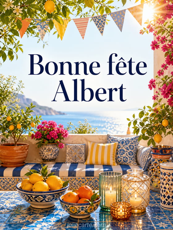 Carte bonne fĂȘte Albert