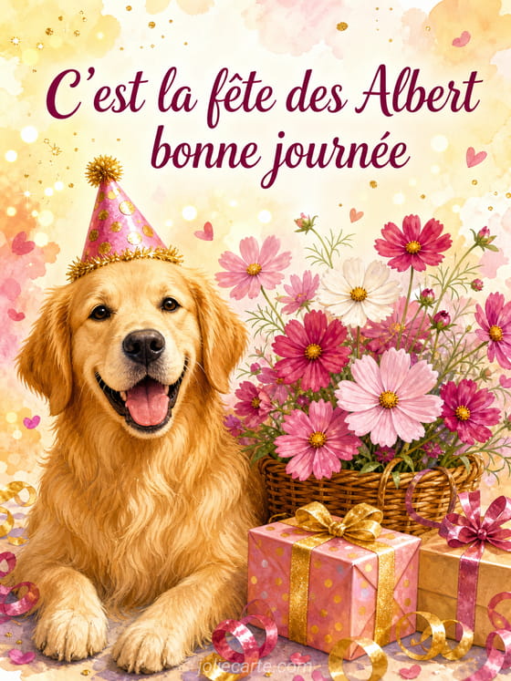 Carte bonne fĂȘte Albert