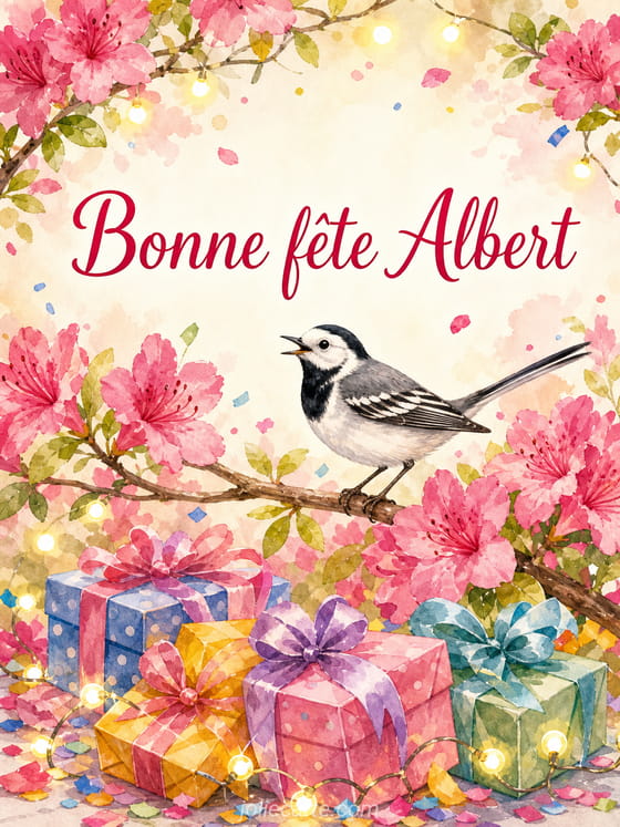 Carte bonne fĂȘte Albert