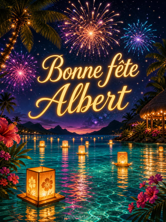 Carte bonne fĂȘte Albert