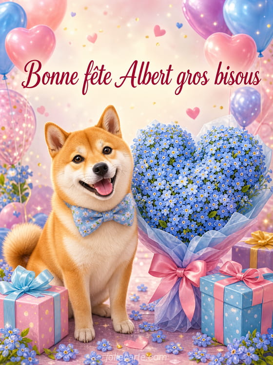 Carte bonne fĂȘte Albert