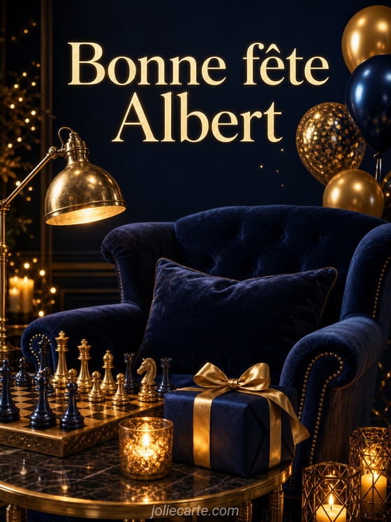 Carte bonne fĂȘte Albert
