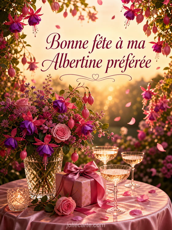 Carte bonne fĂȘte Albertine