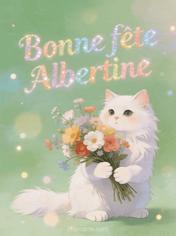 Bonne fête Albertine - Bonne fete albertine chat
