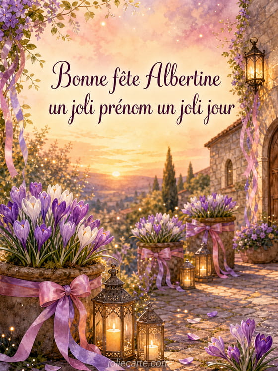 Carte bonne fĂȘte Albertine