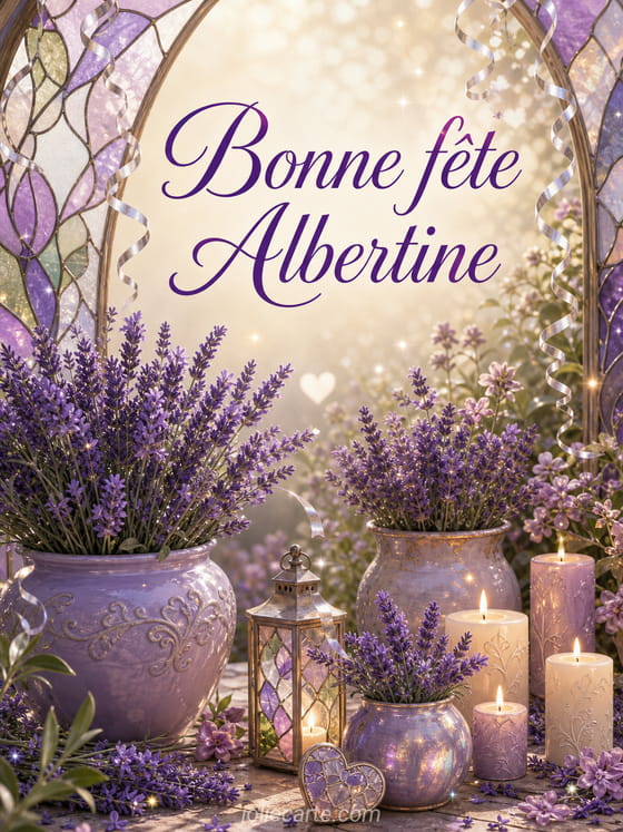 Carte bonne fĂȘte Albertine