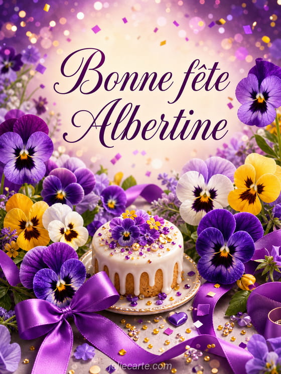 Carte bonne fĂȘte Albertine