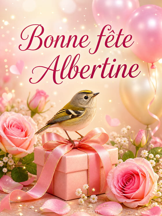 Carte bonne fĂȘte Albertine