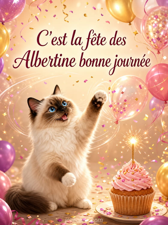 Carte bonne fĂȘte Albertine
