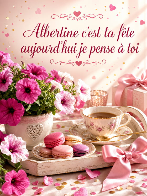 Carte bonne fĂȘte Albertine