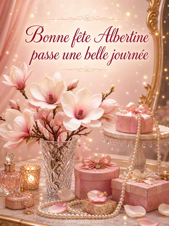 Carte bonne fĂȘte Albertine