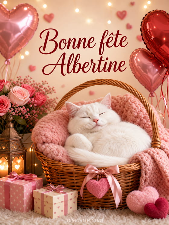 Carte bonne fĂȘte Albertine
