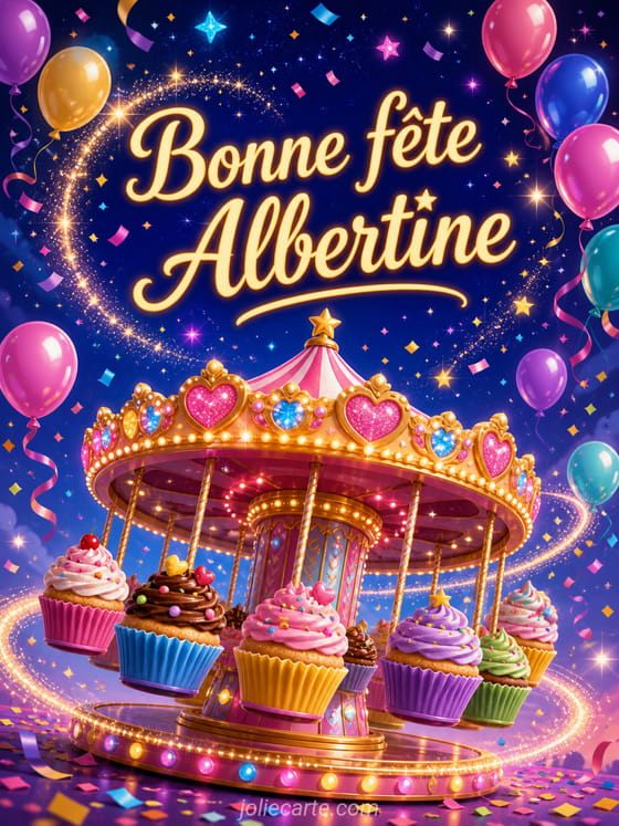 Carte bonne fĂȘte Albertine